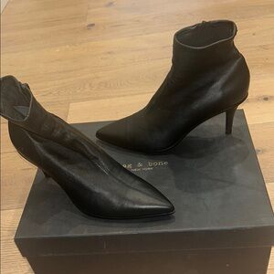 Rag & Bone Beha Moti Stretch Black Women's Ankle Boots